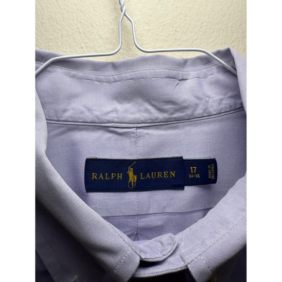 Ralph Lauren Oxford Shirt Button Down Long Sleeve Dress‎ Shirt Size 17 (L) - Picture 5 of 5